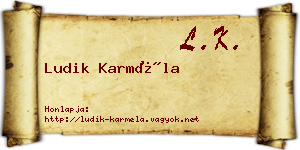 Ludik Karméla névjegykártya